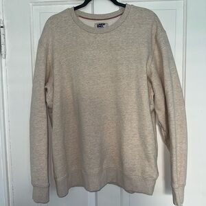 Lands' End Cream Serious Sweats Top